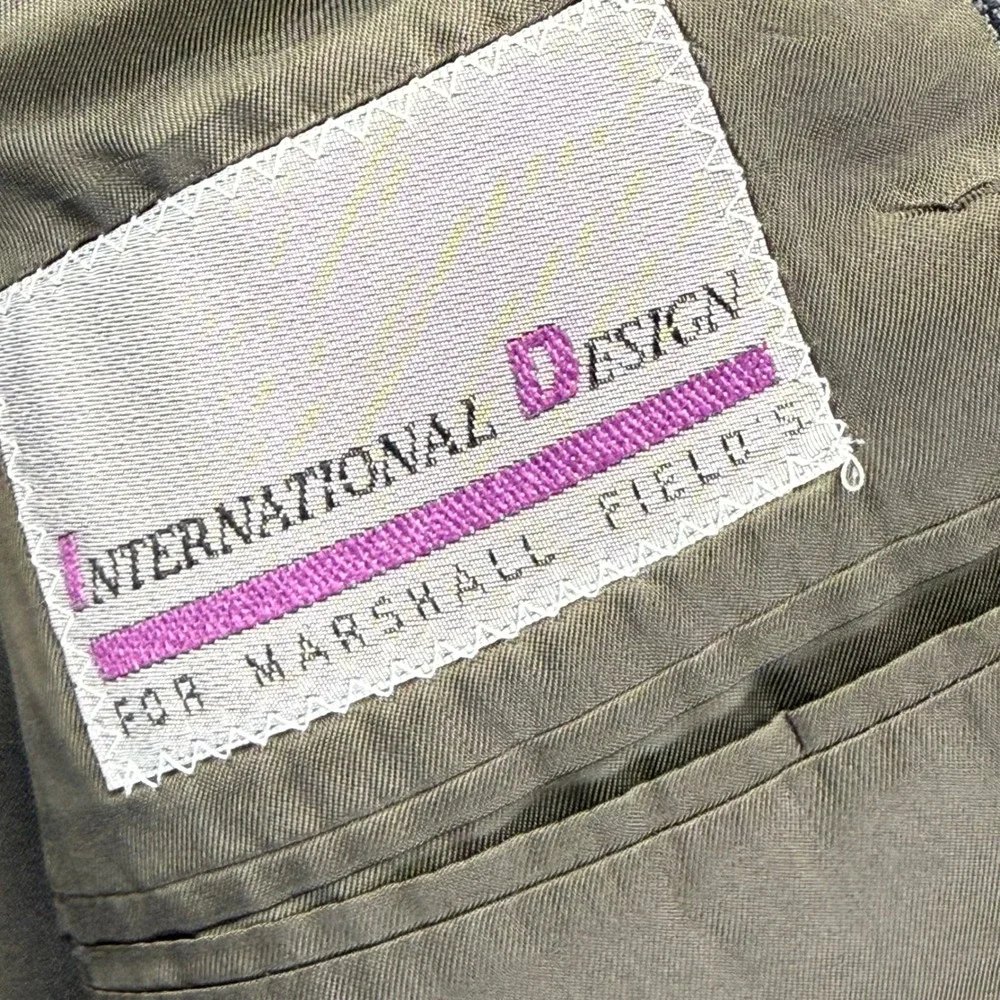 Mani by‎ Giorgio Armani Mens Gray Glen Check Virgin Wool Blazer Jacket Size 40R